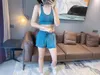 Lente en zomer 2020 High-end kwaliteit mode temperament vrouwen slanke en lichte drie stuk combinatie yoga pak tricolor M-XL