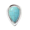 4 Style Vintage Bohemian Silver Plated Big Size Turquoise Ring Adjustable Ring for Women Party Jewelry6864370