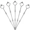 10 lot de 3 niveaux trois couches support de plaque à gâteau couronne tige en métal raccord matériel tige support de plaque argent