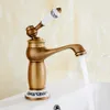 New Banheiro Faucet Antique Bronze Acabamento Barra Basina Pia Sólida Torneiras De Brass Torneiras Único Misturador De Água Tapetes De Banho Guindaste