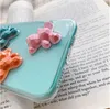 Söt 3D Gummy Candy Color Fodral för iPhone 11 Case SE 6 7 8 Plus X XS Max XR Koreansk tecknad björn docka Mjukt klart telefonskydd