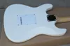 SSH alıcıları ile Fabrika doğrudan satış beyaz elektro gitar, Gülağacı klavye, Beyaz Pickguard, özelleştirilebilir