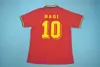 1994 Rétro Roumanie Vinatge 10 HAGI Soccer Jersey 6 CHIRICHES 10 MAXIM Respirant Rouge Jaune Sports Maillot de Football Kits Nom Personnalisé Numéro