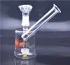 TOP quality glass bong oil rig Dunkin' DABS water bongs female 14.5mm glass beaker bong with glass oil burner pipe and tobacco bowl