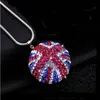 Bling Car Bling View Miroir Pendant Pendre Crystal Ball Rhinason Ornement suspendu pour Mini Cooper Car Charm Decoration Accessoires196X