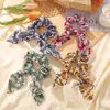 100 Pcs/lot Lady Scrunchies Leopard Bow Scrunchies for Women Hair Scrunchie Pony Tail Holder Elastic Rubber Hair Bands Hair Accessories