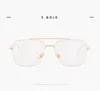 Ny modedesign man solglasögon 006 fyrkantiga ramar vintage populär stil UV 400 skyddande utomhusögon.