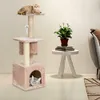 36 "Cat Tree Łóżko Meble Drapanie Wieża Post Condo Kotek Pet House Beige