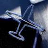 Bling Bling Rhinestone Самолет Брошь Женщина Кристалл Aircraft Брошь костюм отворот Pin Мода ювелирных аксессуаров для подарка партии