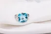 GEM'S BALLET Natura Iolite Blue Mystic topaz Gemstone Cocktail Rings Fine Jewelry for Women LY191226