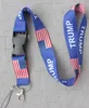 Trump Removable The United States Flag Key Chains Badge Pendant Party Gift Moble Phone Lanyard Neck Strap Accessories DDA283
