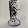 Einzigartige Glaswasserbongs Shishas Black Spider 13,4 Zoll Pyrex Oil Dab Rig Raucherzubehör (zufällige Farbe)