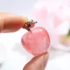 Natural Stone Apple Pendant Crystal Pendants Quartz Bead Chain Necklaces Healing Amulet Lucky Fashion Jewelry for Female Gift