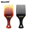 Bluezoo Männer Haare kämmen Insert Afro Hair Pick-Kamm Gabel Comb Oil Slick Styling Haarbürste Friseur-Zubehör