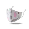 Rainbow Unicorn 3D-tryckta Kids Designer Ansiktsmask Justerbar skyddsmask Damm och Haze Andningsbara ansiktsmasker 5252