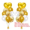 Décoration Party Decoration Multi Rose Gold Heart Foil Balloons Confetti Latex Balons d'anniversaire décorations enfants Ballons de mariage adulte