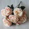 European Fake Roses (10 heads/bunch) 18.9" Length Simulation Autumn Rose for Wedding Home Decorative Artificial Flowers