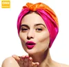 6 couleurs Satin Bonnet Salon Bonnet nuit cheveux chapeau pour cheveux bouclés naturels Double élastique bain sommeil femmes tête couverture Wrap chapeau GD446