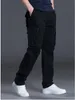 Spring Autumn Cargo Casual Mens Baggy Regular Cotton Trousers Male Combat Tactical Pants Multi Pockets