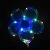 LED-Bobo-Kugel, Pflaumenblütenform, leuchtender Ballon mit 3 m Lichterketten, 70 cm Stangenballon, Weihnachten, Hochzeit, Party, Dekoration, Paare, Kinderspielzeug, DHL