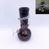 Tuyaux d'eau en verre souple portables de 15 cm/6 pouces fumant des narguilés brillent dans la conception enveloppée sombre