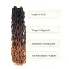 Ombre Curly Crochet Hair Synthetic Braiding Hair Extensions Goddess Faux Locs 18 Inches Soft Dreads Dreadlocks Hair wave dreads