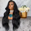 Body Wave Full Lace Braid Human Hair Wigs Invisable Bleached Knots 180 Density Frontal Black Women Part Pre Plucked Peruvian 315C