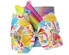 Nieuwe aankomst Jojo Swia Hair Bow Print Ribbon Ice Cream 8inch Hair Bow met Alligator Clip Bowknot Rainbow Headwrap voor Baby Girls H7159583