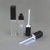 103050 stuks 75 ml lege make-up DIY lipglossfles zwartzilver vierkante lipglossbuis met LED-lichtspiegel labiale glairfles 9K9448778