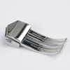 16 18 20mm Watch Band Rand Buckle Implementering Clasp Silver High Quality rostfritt stål Present Tag182p