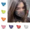 Hot sale with diamond designer face mask unscreen women masks in summer Europe and the United States decorative mask trend rhinestone masks