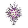 High Art Unique Beautiful purple white Blown Lamp chandelier Kitchen Living Room Decor modern led ceiling lights