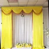 yellow silk drapes