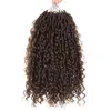 Szydełkowe Włosy River Loc Faux Locs Syntetyczny HairStensions Ombre T Gray Color 14inch 18 cali 24 Nici A Pack Curly Braidinghair