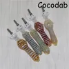 Mini Nectar Kit 10mm Nectar Hookahs Dab Straw Oil Rigs Micro Kits Glass Water Pipe with Titanium Tips
