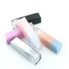 100шт / много 5мл Пустой Gradient площади Lip Gloss Tube Refillable бутылки Scrub Модные лаки для ногтей контейнеры для хранения бутылок