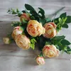 1 Bouquets Silk Flower Fake Peony Flower Vivid 6 Branches Autumn Artificial Flowers Wedding Home Party Decoration A2433613