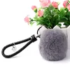 EPACTET DHL Darmowa Wysyłka Rex Rabbit Fur Ball Keychain Pleciony Liny 8 CM Duży Futro Ball Wisiorek Dakr250 Mix Zamów Key Chain Brelok