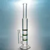 3 Layers comb Perc Oil Dab Rig Colored Water Pipes 10 Inch Straight Tube Bong Blue Clear Green Glass Bongs Oil Rigs