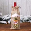 Regalo di Babbo Natale Renna Fiocco di neve Elfo Natale Copri bottiglia di vino Borse Portabottiglie Decorazioni per la casa di Natale LX2616