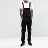 Herren Jeans 019 Overalls Overalls Männer Lätzchen Denim Hosenträger Strampler Hosen Streetwear Taschen Sexy Slim Skinny Overall Schwarz Weiß11