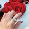 New pattern ring Golden Classic Fashion Party Jewelry For Women Rose Gold Wedding Luxurious Open size rings shipp2517616