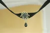 2020 European And American Necklace With Crystal Pendant Accessories Korea Black Velvet Collar Chain Necklace Wholesale