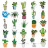 45pcsLot Whole VSCO Cute Watercolor Cactus and Succulent Plants Stickers Green Plants Sticker For Girls Gifts Notebook Luggag6843136