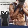 Men Stitching Zipper Sports Vest Neoprene Corset Sweating Belly Dress Fitness Sweat Sweat Slim Bodysuit Band Waist Trimmer