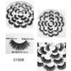 Plateau de fleurs 13 paires dans une boîte 5D Faux cils de vison épais Faux cils livre fait à la main synthétique 3D fibre cils Makeup1567357