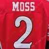 2024 Nuovo NCAA Utah Utes maglie 2 Zack Moss College Football Jersey Rosso Taglia Youth Adult Tutto cucito Ricamo Drop Shipping