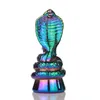 水ギセルスモール6.5 ''ガラスウォーターボングミニボン3種類の色のヘビの形