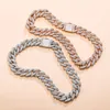 Женщины Choker ожерелье ювелирных изделий 14мм 14 / 15inch Позолоченные Bling Ice Out CZ кубинский ожерелье Choker для партии Wedding Hot Gift
