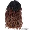 Ombre Häkelhaar synthetische Flechten Haarverlängerungen Welle Dreads 18 Zoll weiche Dreads Dreadlocks Haar CUBIC TWIST DREADLOCS WHOELSALE